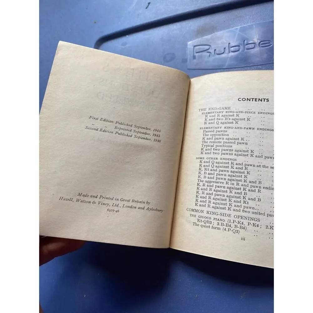 Chess Questions Answered R.W. Bonham R.D. Wormald 2nd Edition 1946 Jordan & Sons